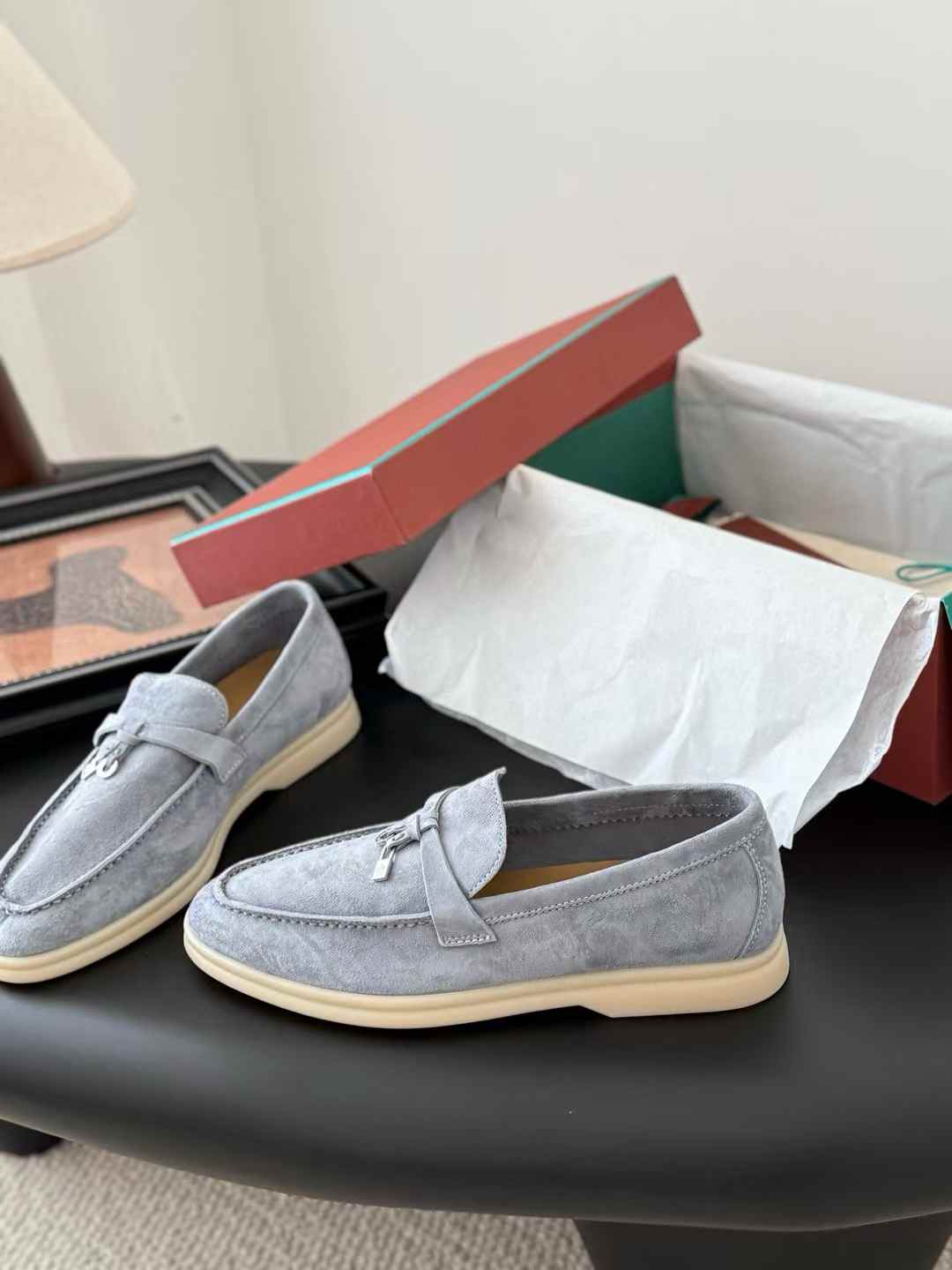 Loro Piana Summer Walk suede loafers