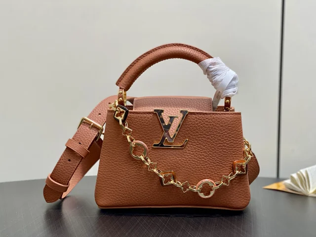 LV M14970 brown CAPUCINES mini handbag