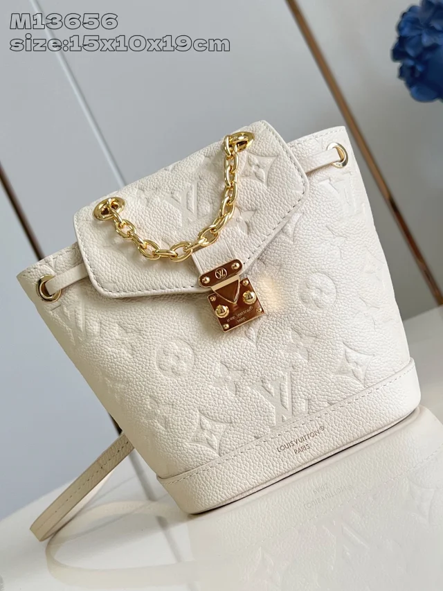 LV Original M13656 White Nano Noe backpack