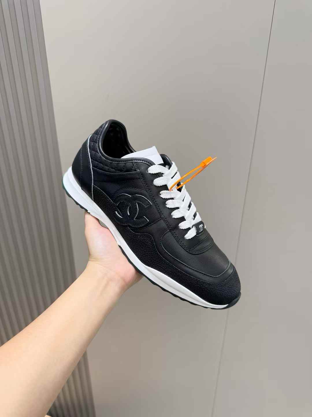Chanel Multicolor Suede and Leather CC Low-Top Sneaker