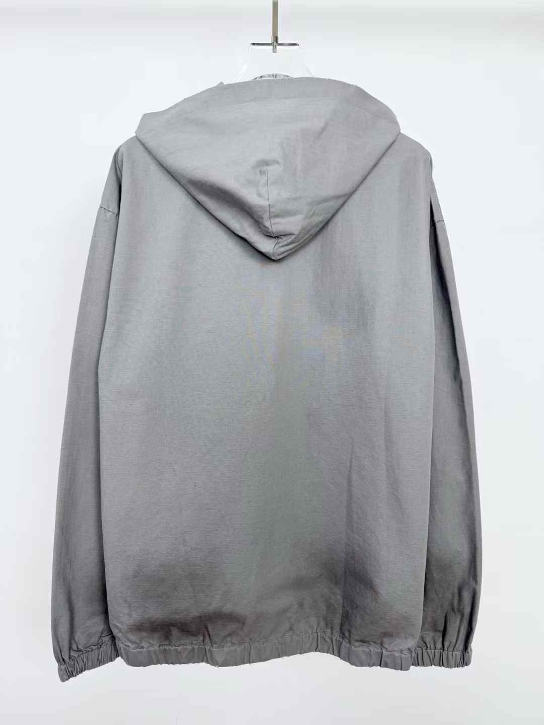 Balenciaga Men's Oversized Zip-up Hoodie in Grey