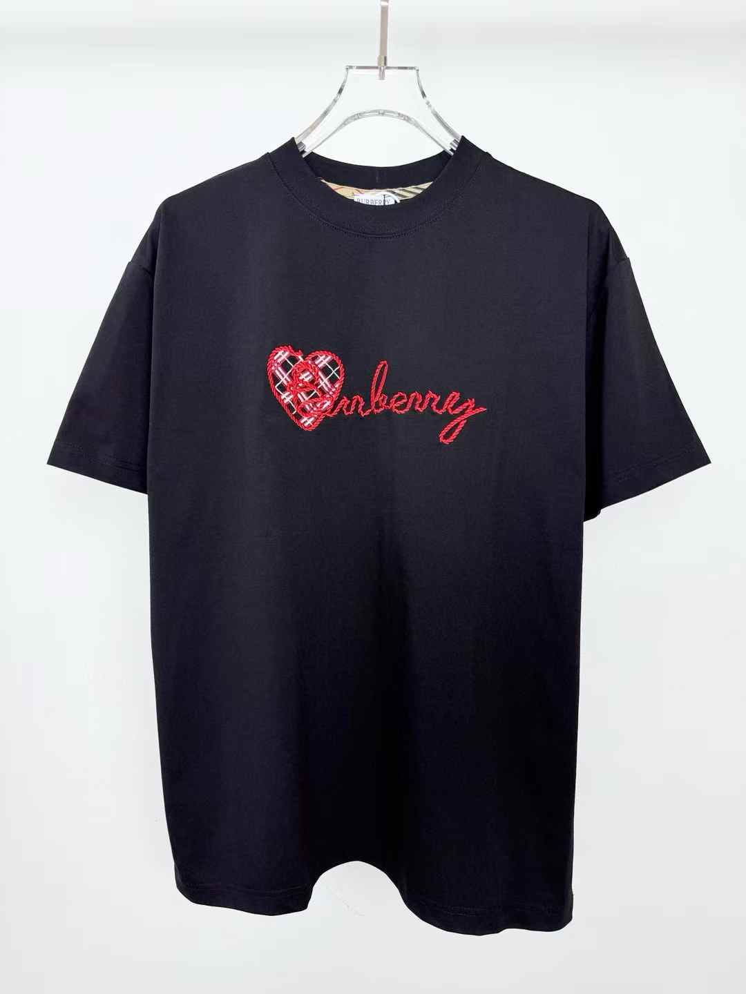 Burberry Heart Logo Cotton T-shirt black