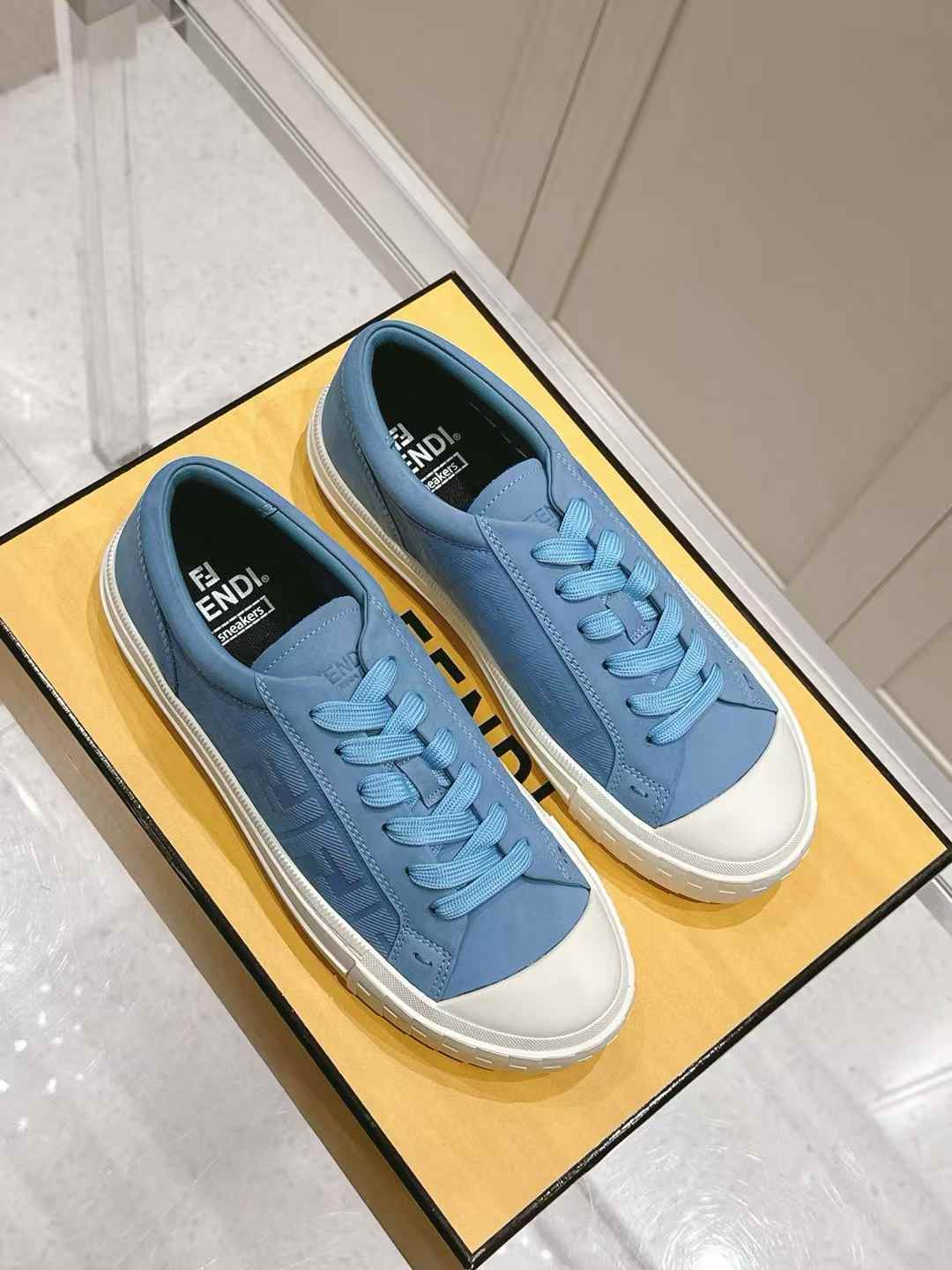 Fendi Domino FF Low-Top Fabric Sneaker