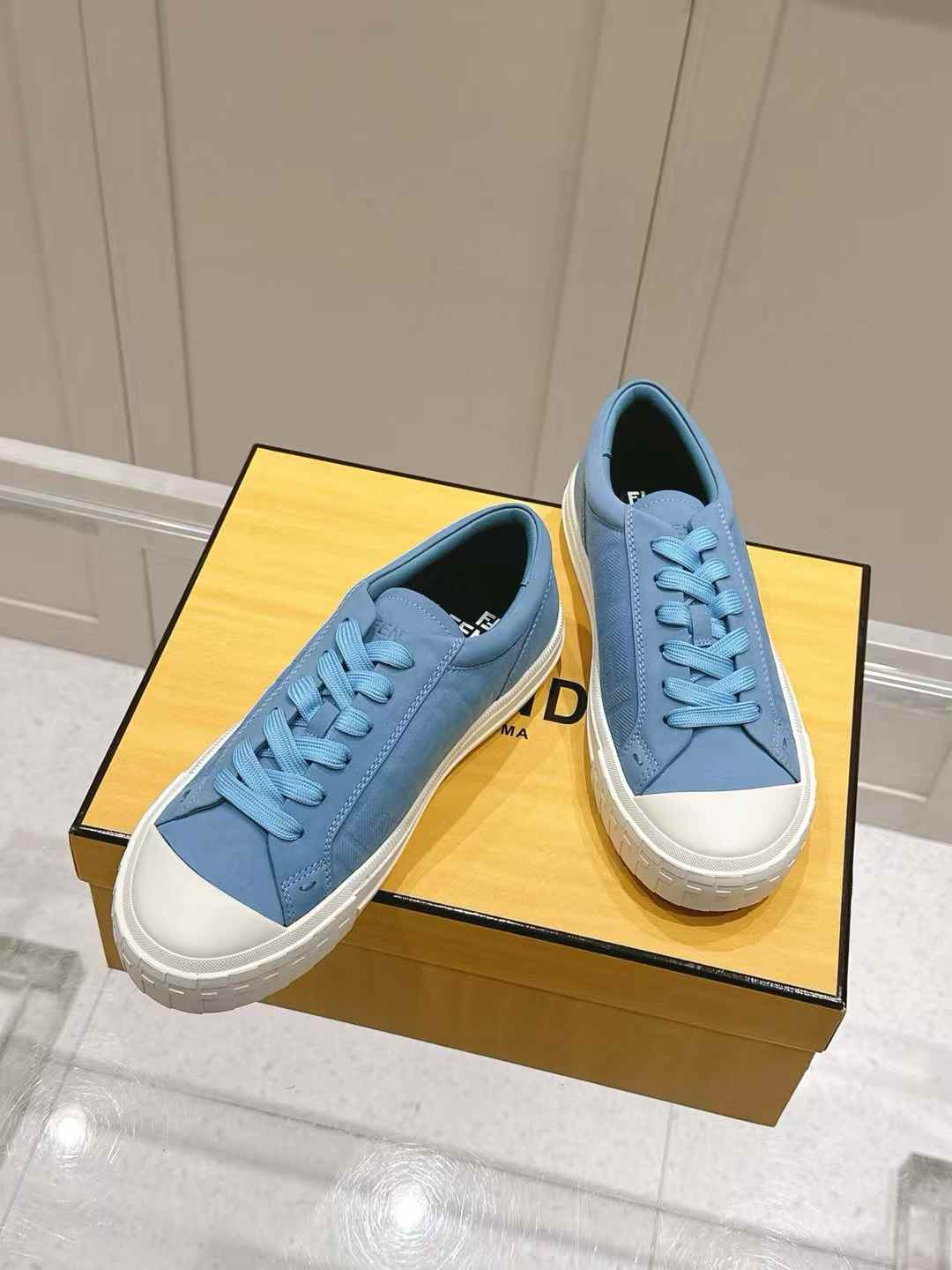 Fendi Domino FF Low-Top Fabric Sneaker