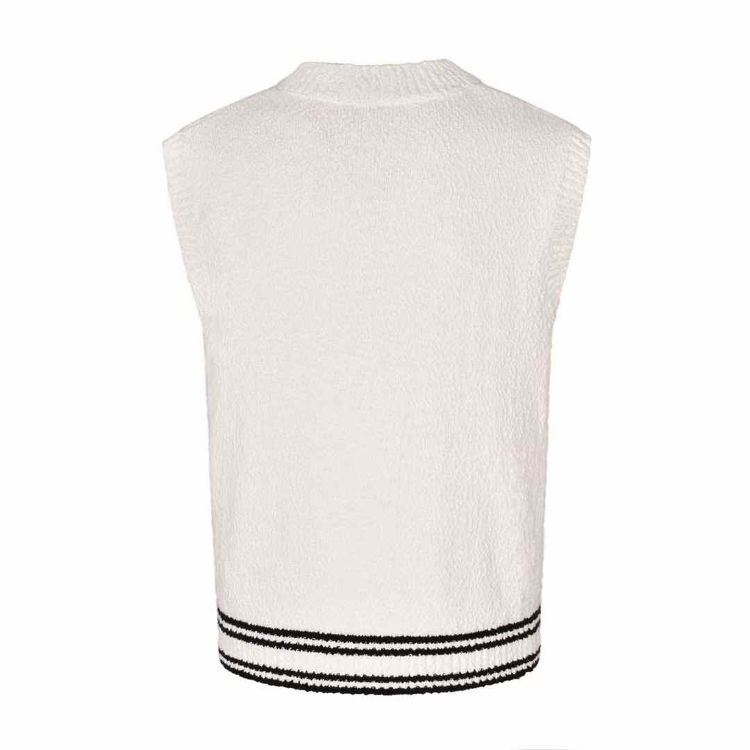 Christian Dior CD Diamond Sweater Vest White Cotton Jersey