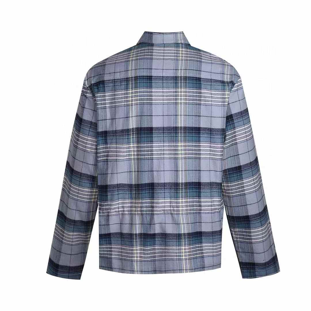 Dior Checkered Zipped Shirt in gray checkered wool