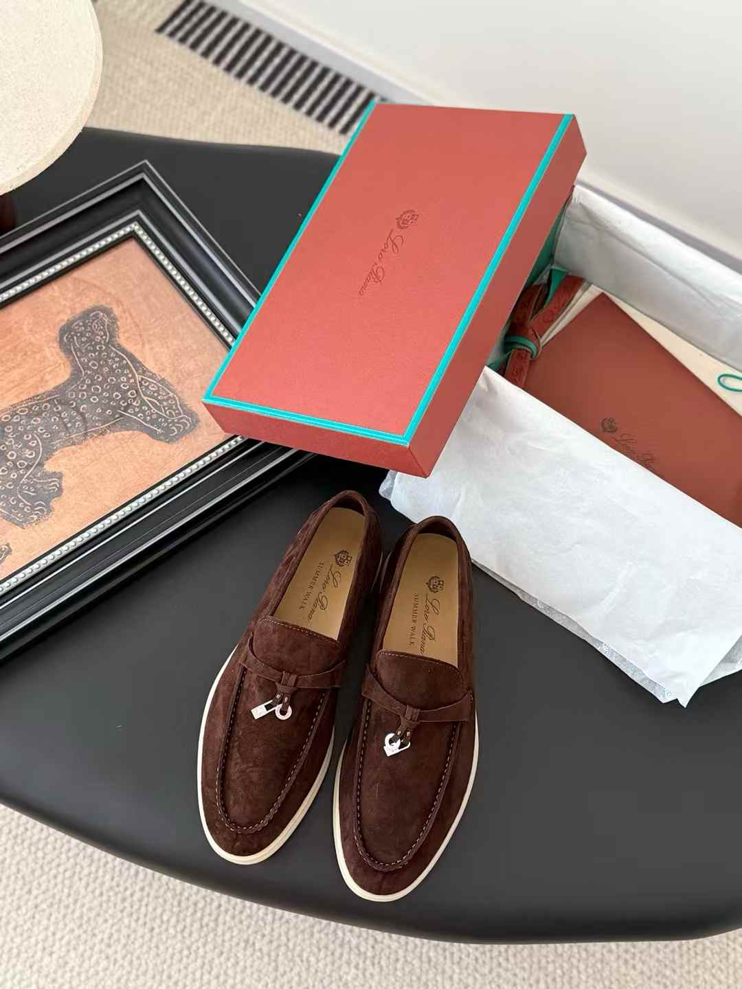 Loro Piana Summer Charms Walk Loafer brown