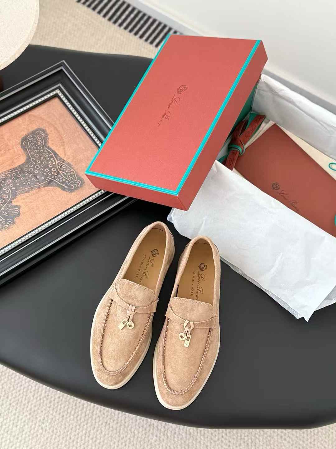 Loro Piana Summer Charms Walk Loafer beige