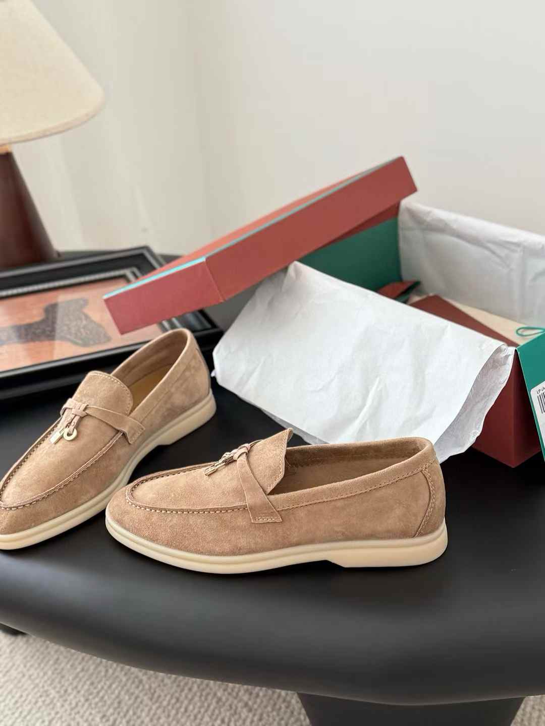 Loro Piana Summer Charms Walk Loafer beige