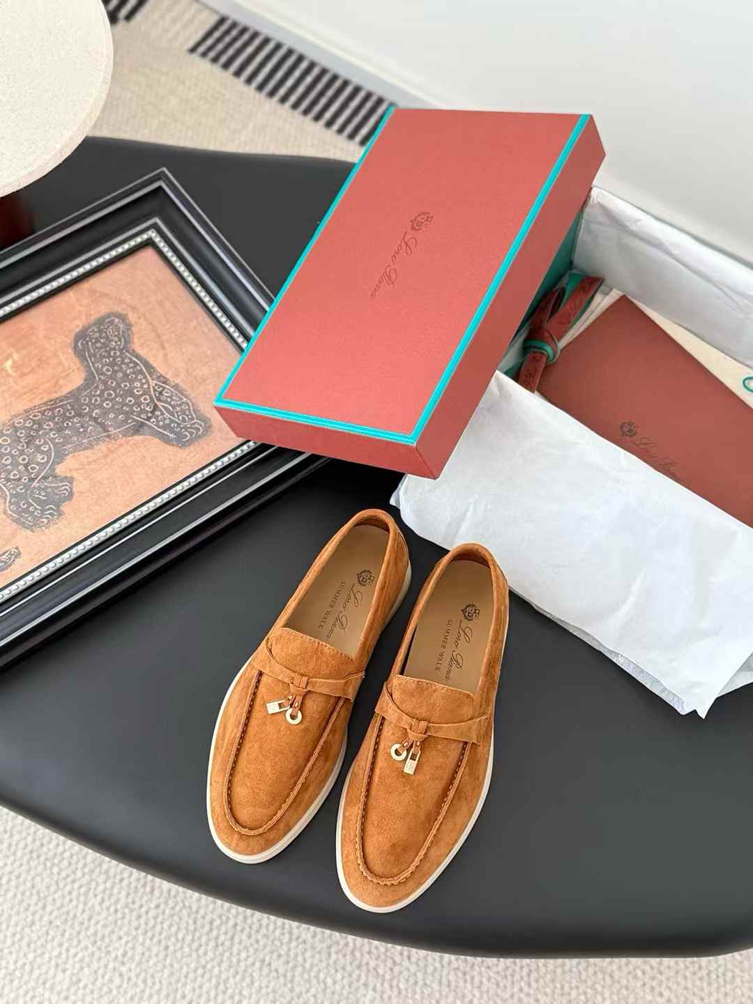 Loro Piana Summer Charms Walk Loafer brown