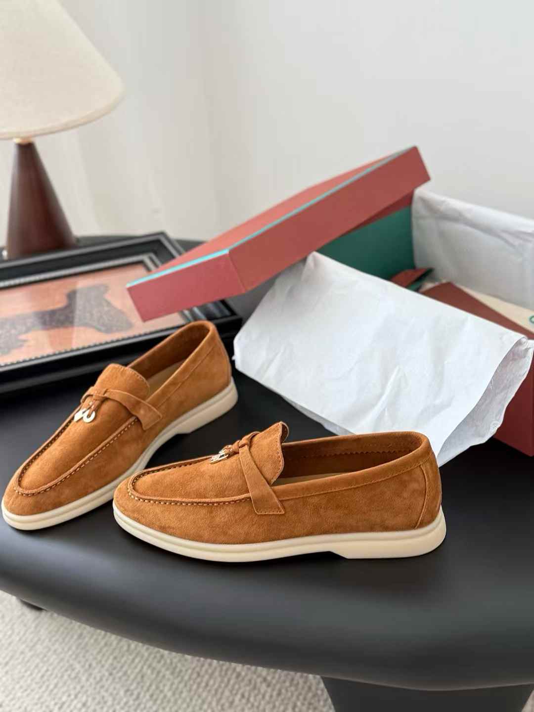 Loro Piana Summer Charms Walk Loafer brown