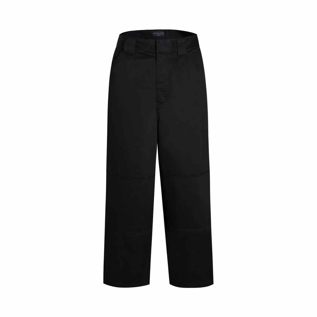 Balenciaga Constructed Twill Pants In Black