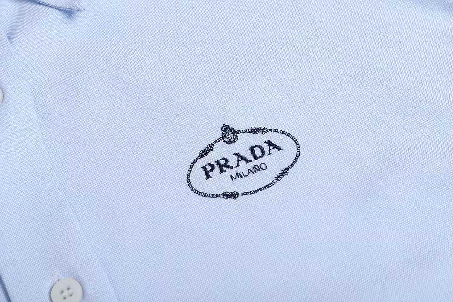 Prada light blue Oxford cotton shirt