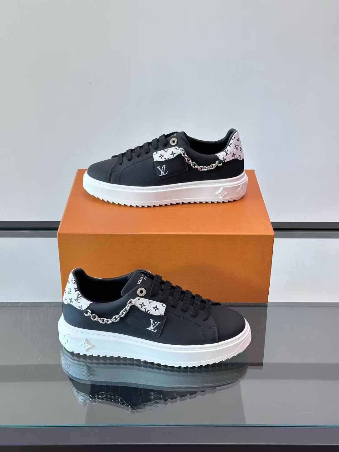 LV Time Out sneakers black and white