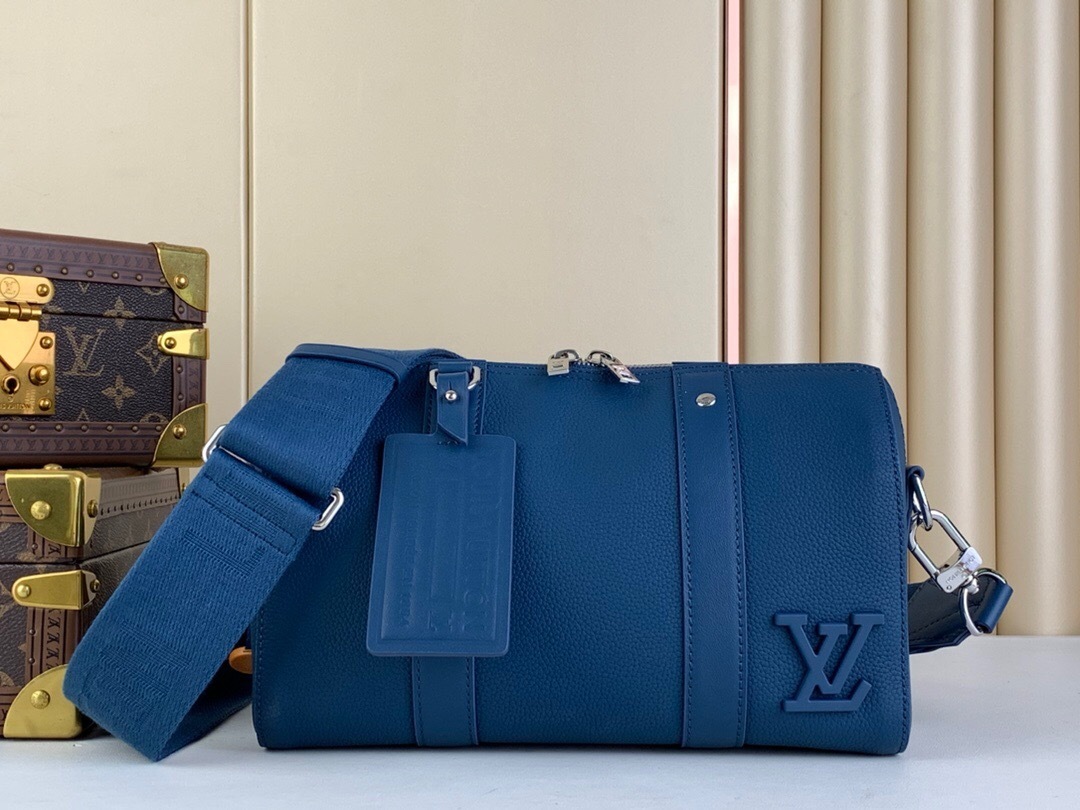 LV  Keepall Bandouliere Bag Limited Edition Aerogram Leather