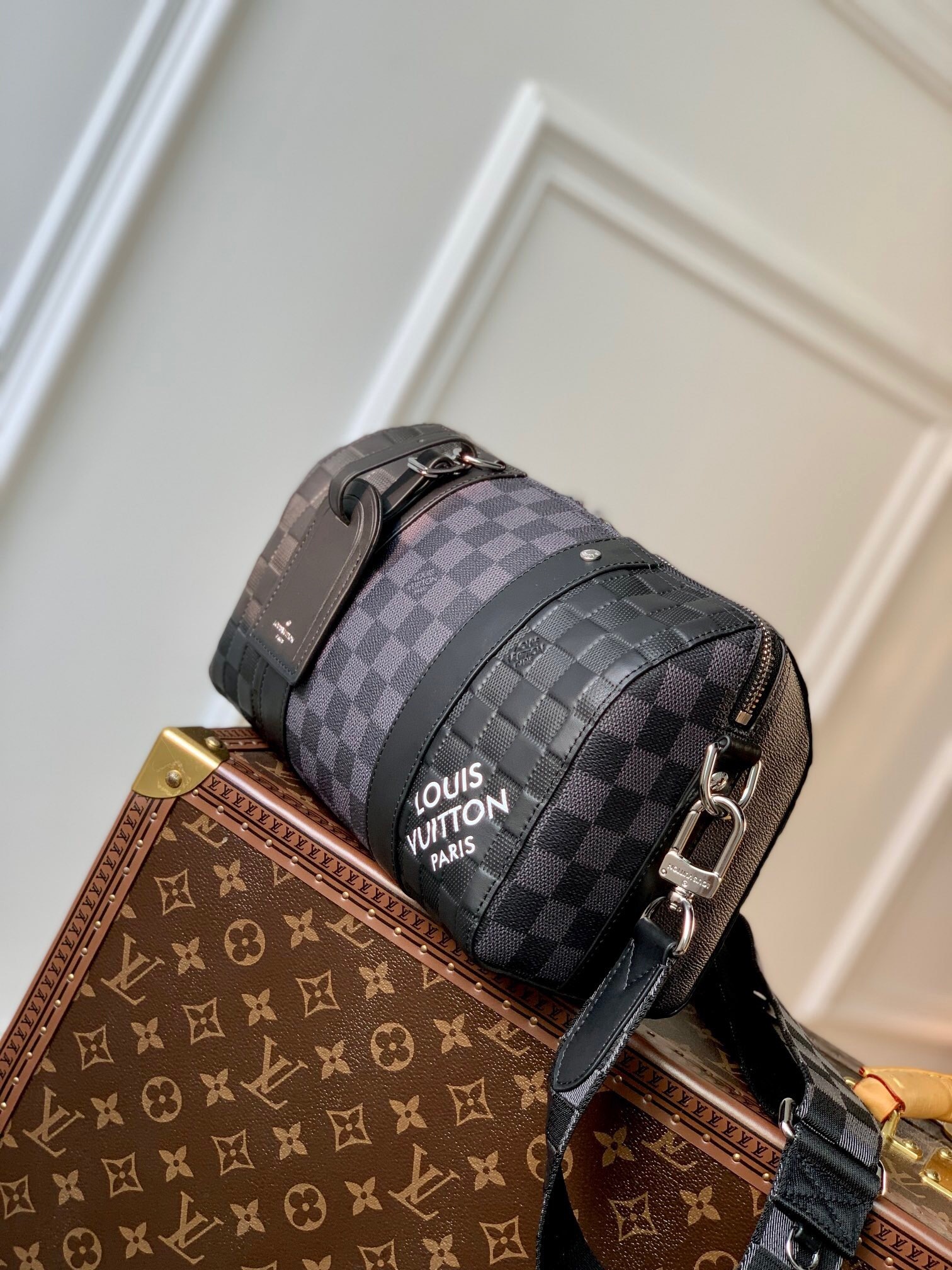 LV  Leather Messenger Bag