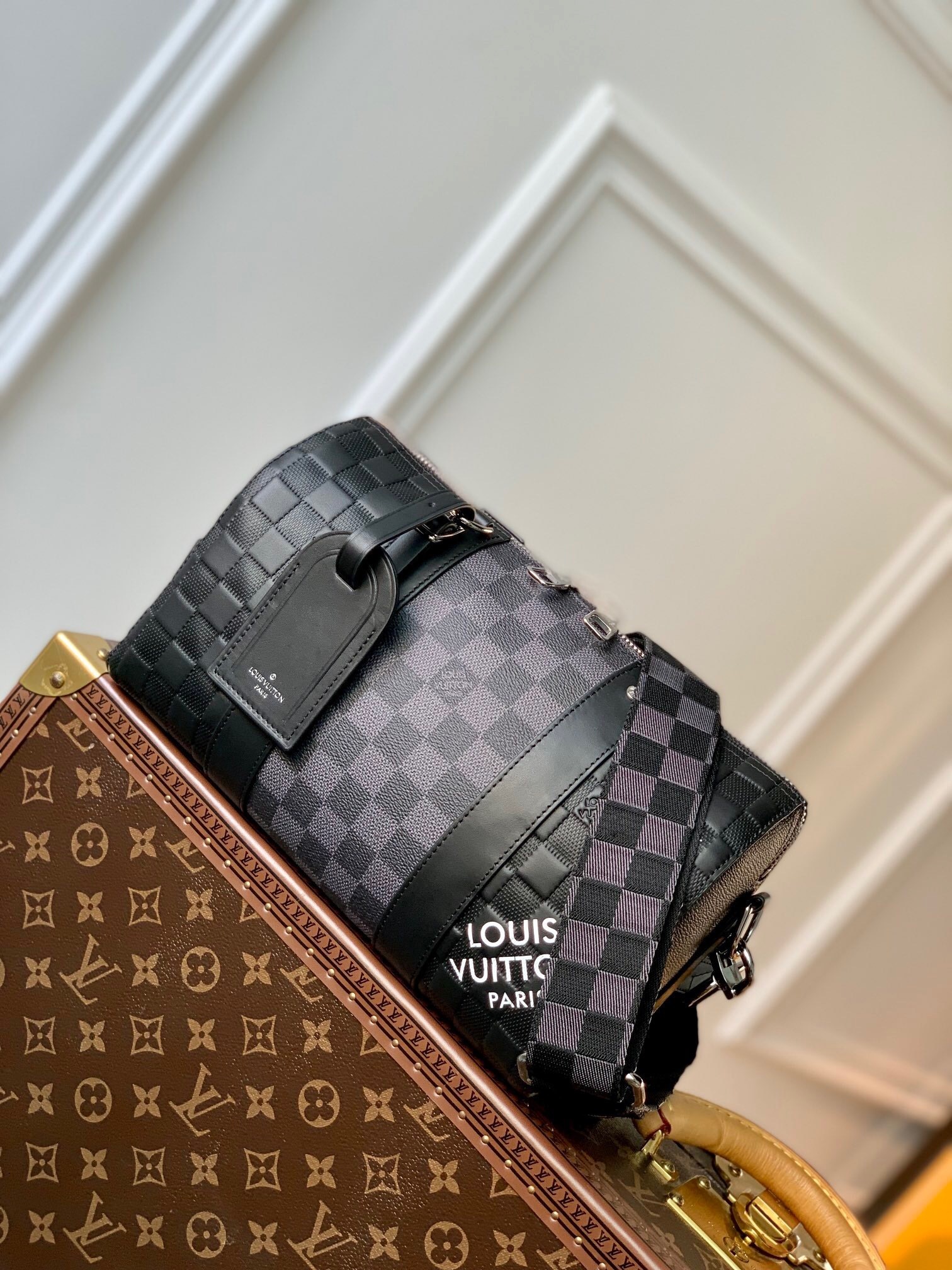 LV  Leather Messenger Bag