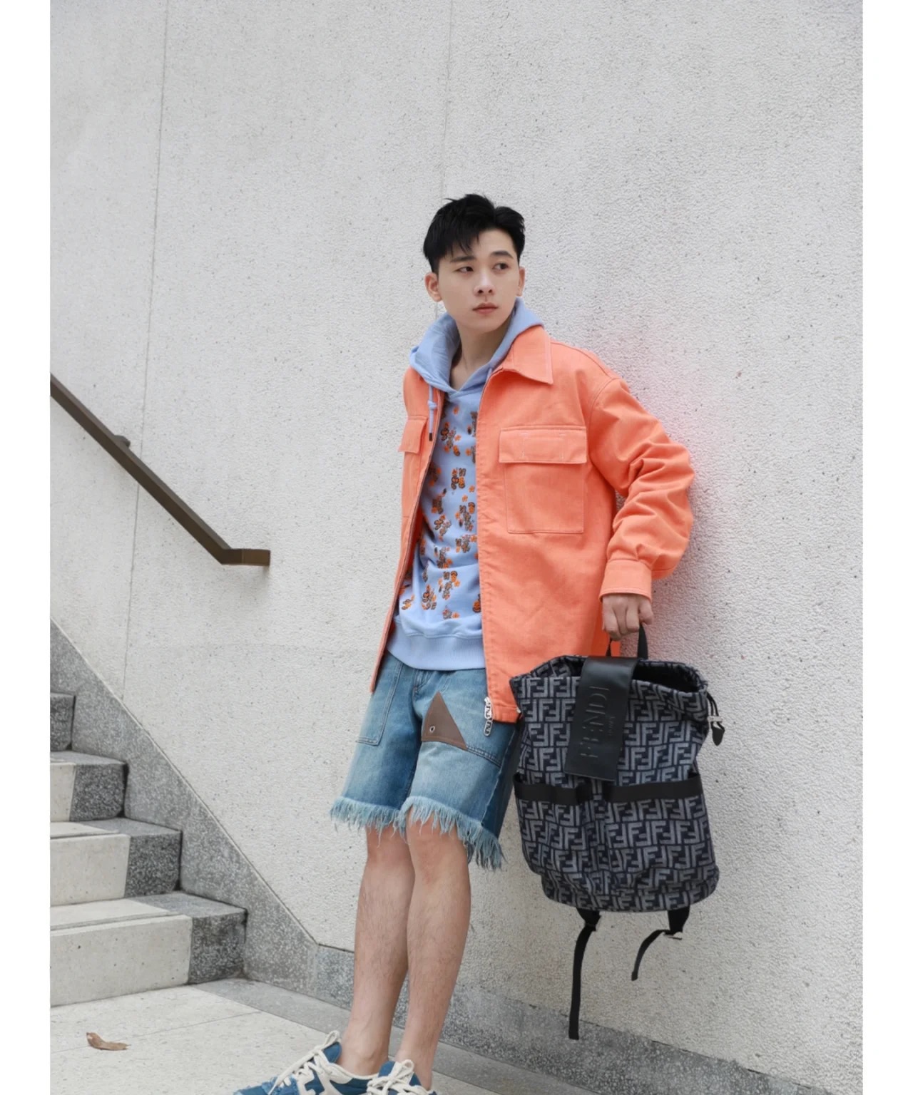 Fendi's medium-sized antique flower backpack
