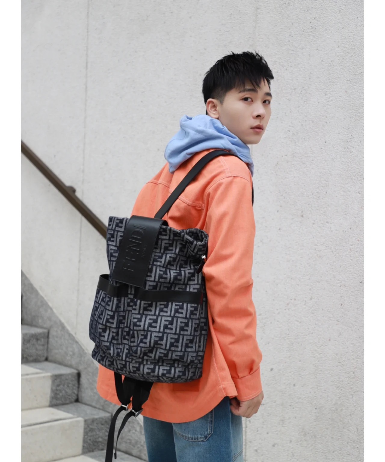 Fendi's medium-sized antique flower backpack