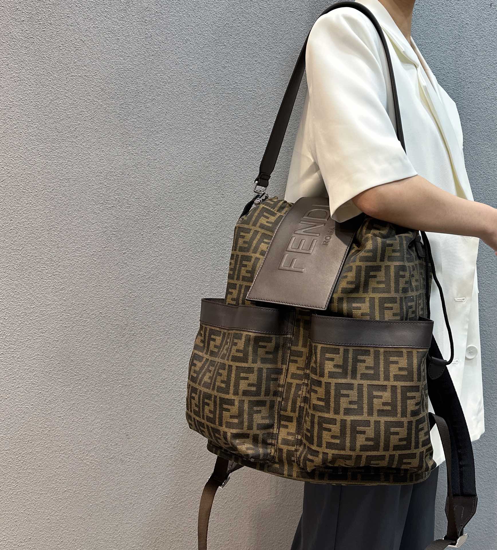 Fendi's medium-sized antique flower backpack