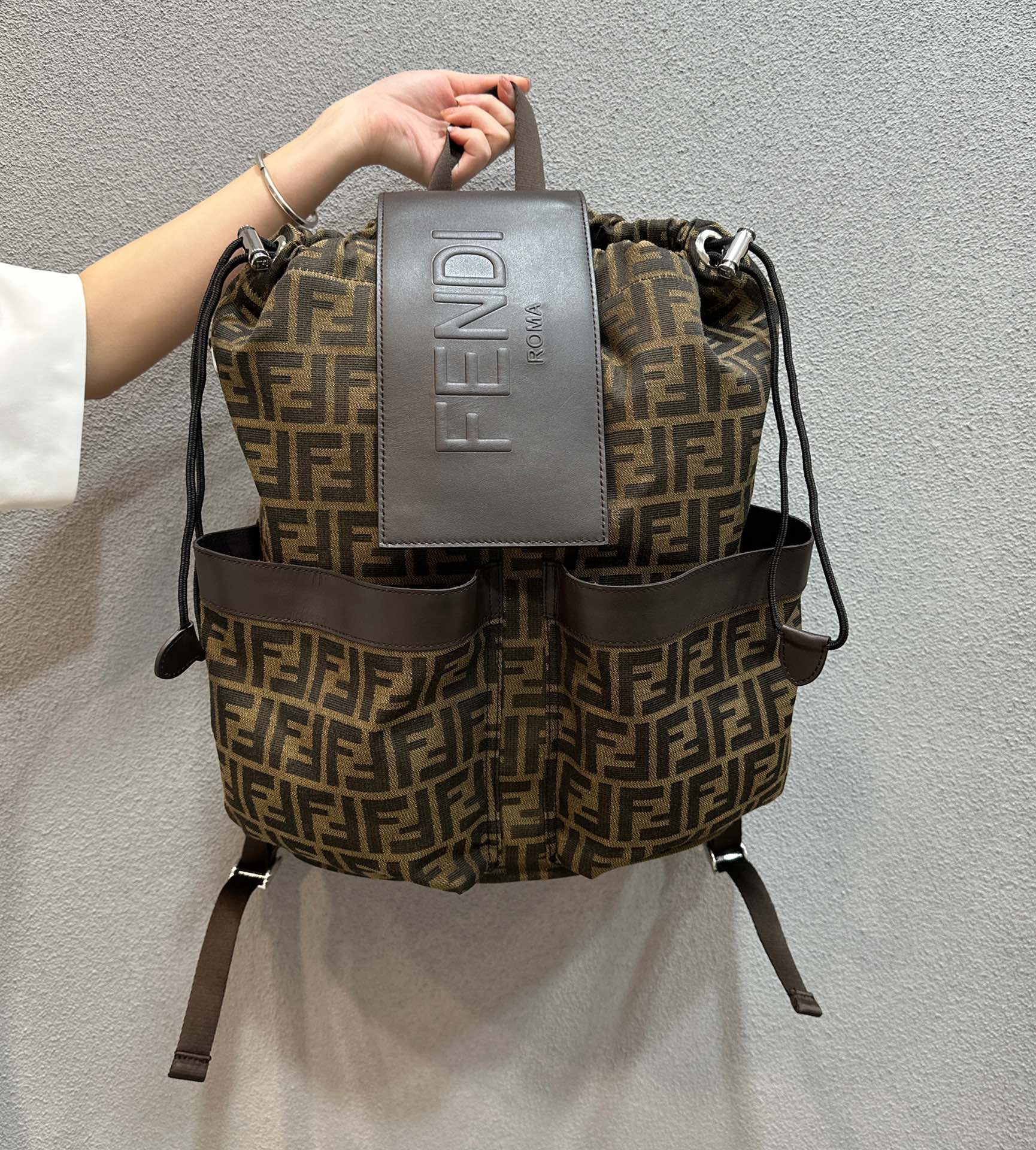 Fendi's medium-sized antique flower backpack