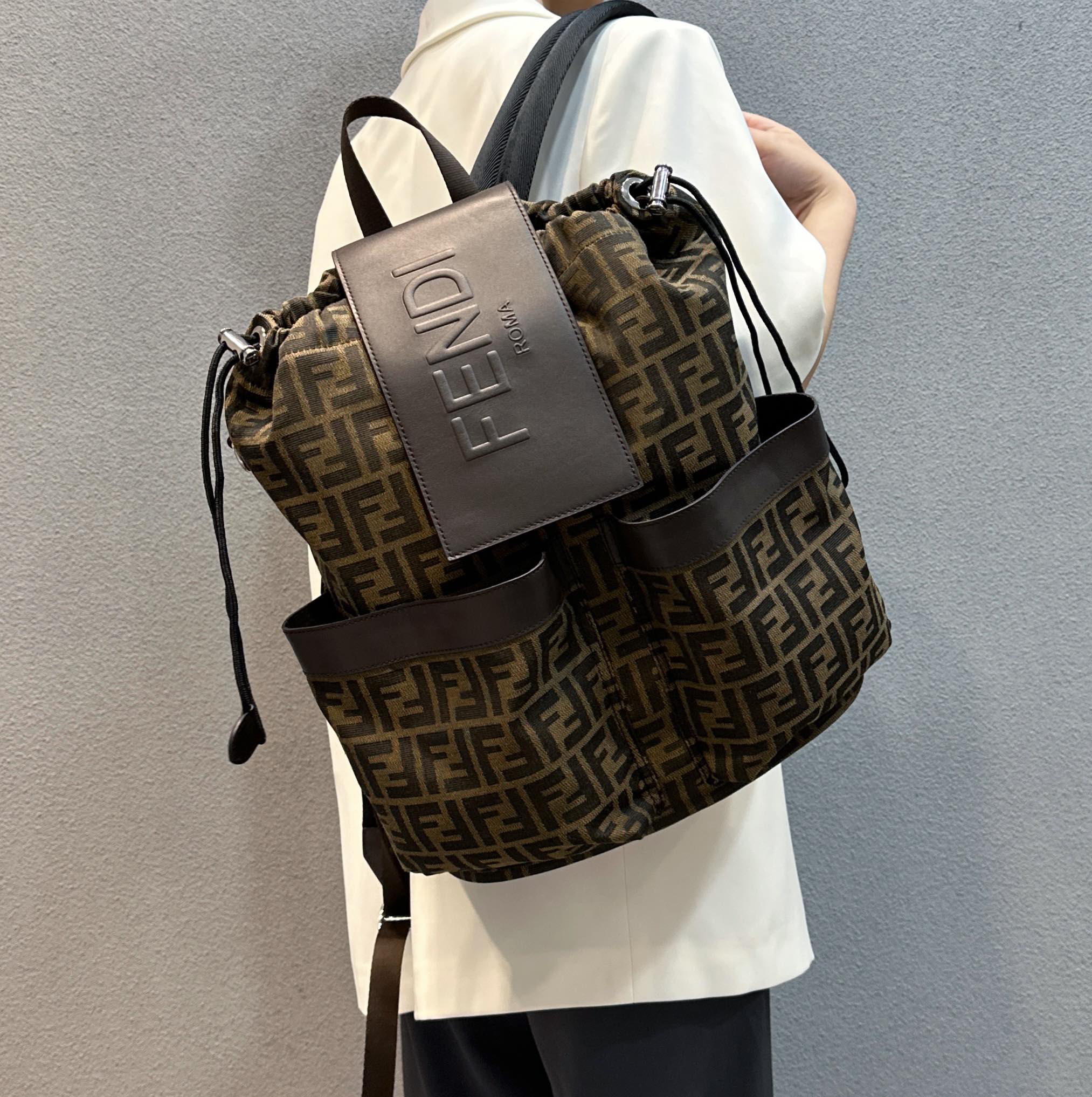 Fendi's medium-sized antique flower backpack