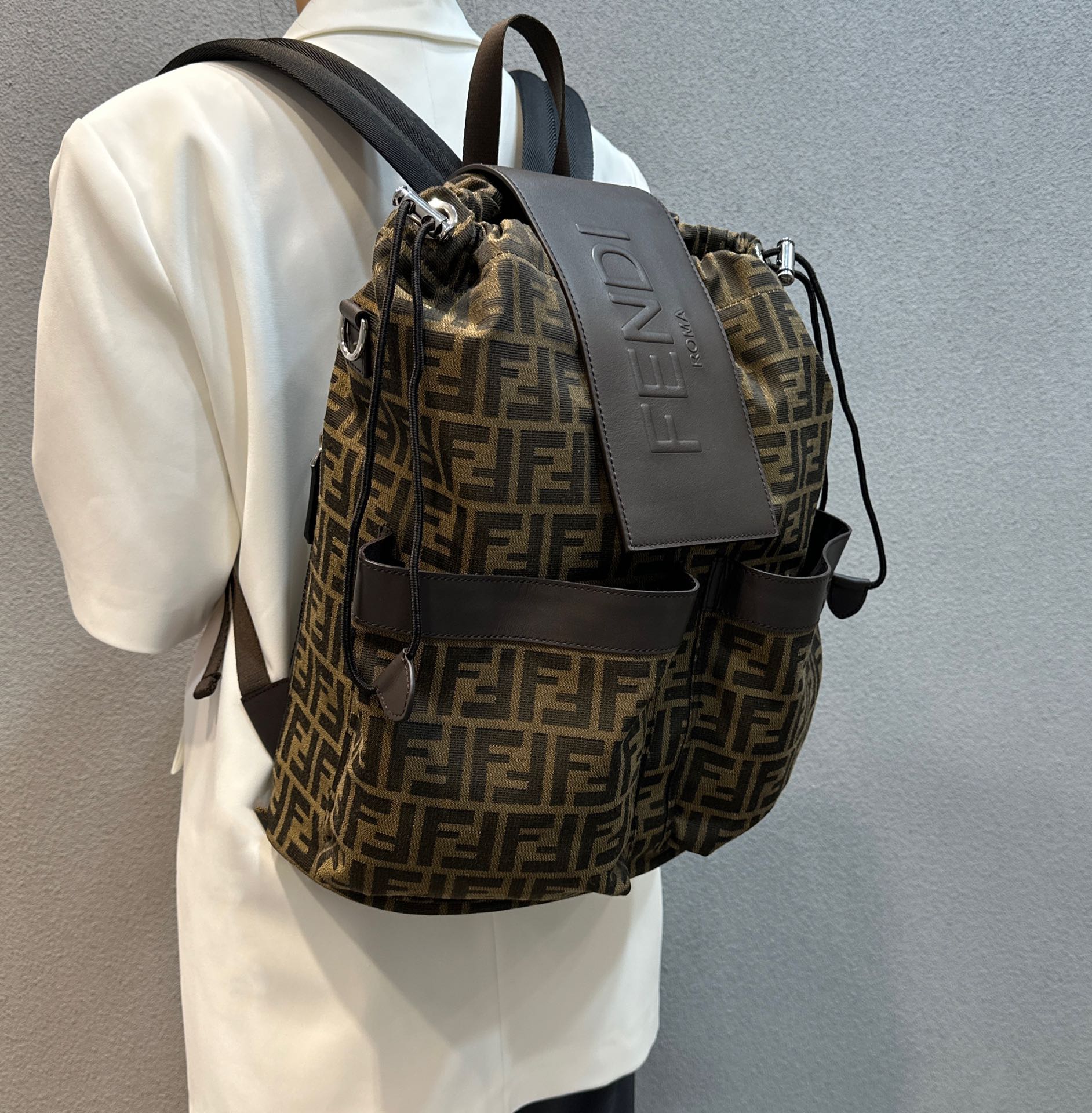Fendi's medium-sized antique flower backpack