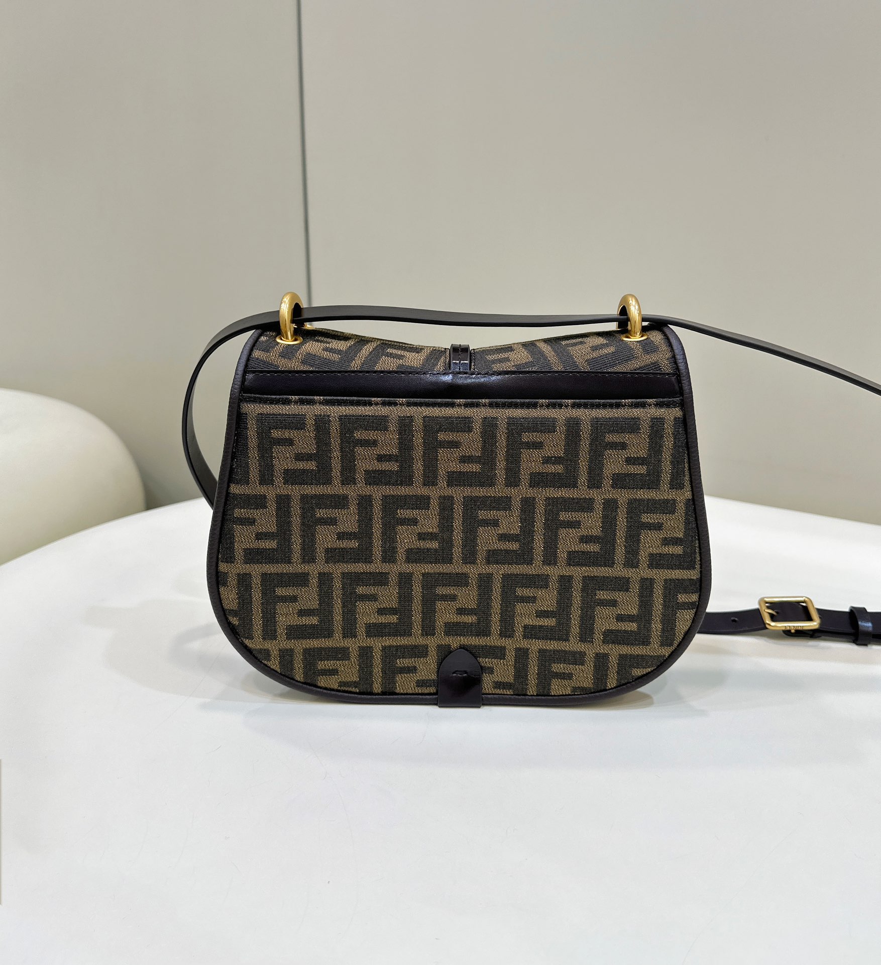 Fendi C'mon Small Brown FF Jacquard Bag