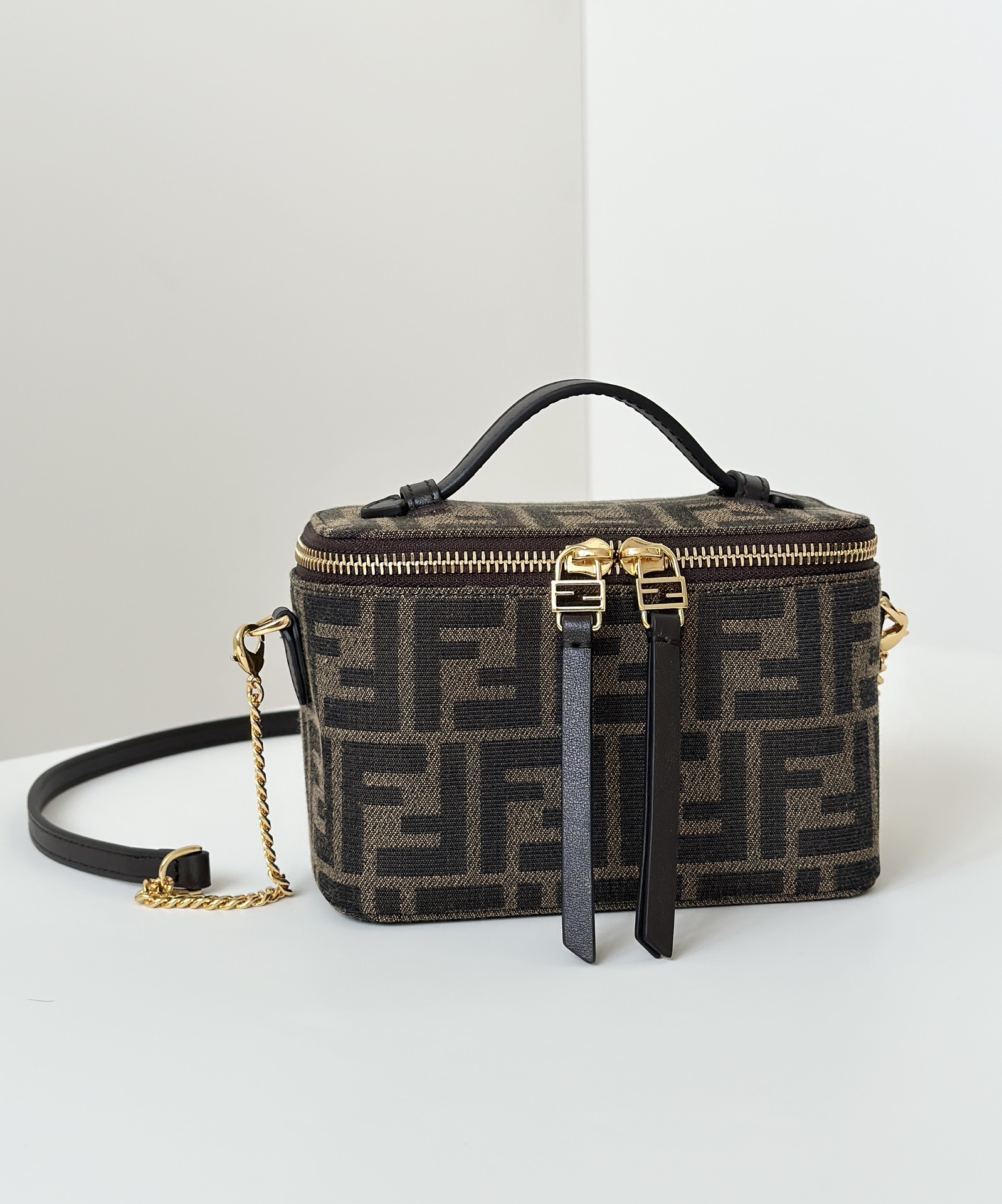 Fendi Vanity FF-pattern top-handle shoulder bag
