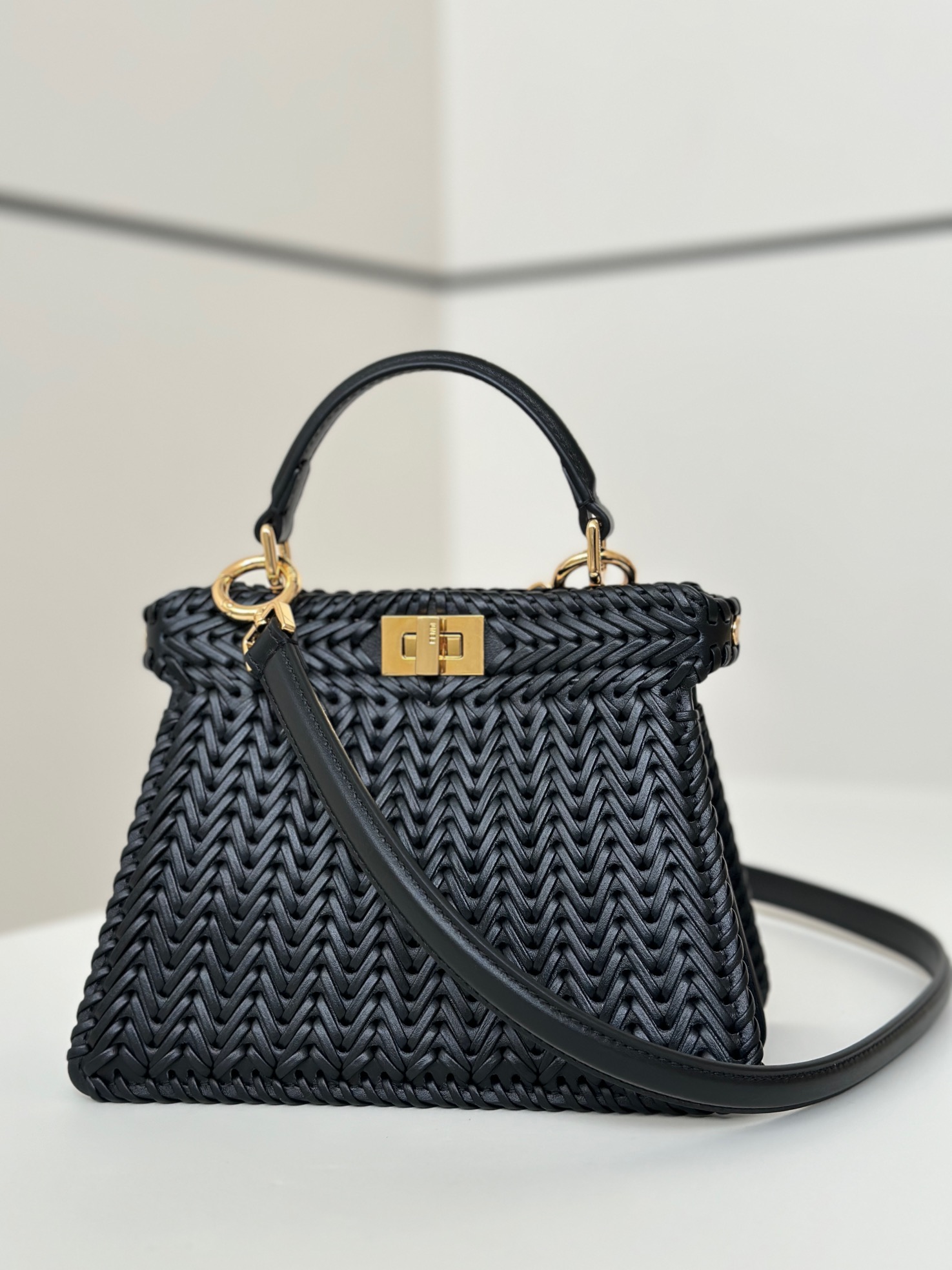 Fendi Peekaboo ISeeU bag in black leather