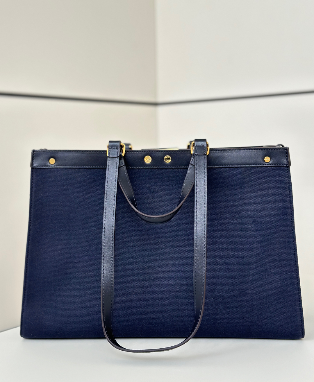Fendi Peekaboo X-Tote bag in blue FF wool