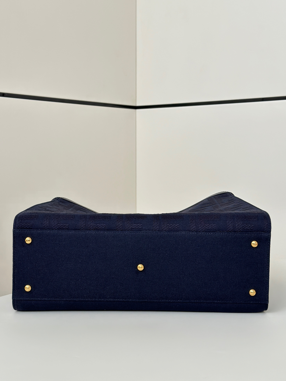 Fendi Peekaboo X-Tote bag in blue FF wool
