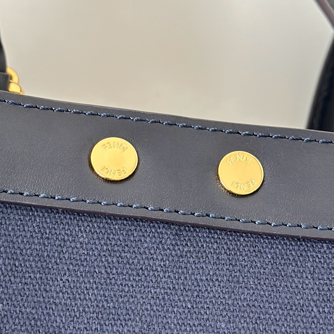 Fendi Peekaboo X-Tote bag in blue FF wool