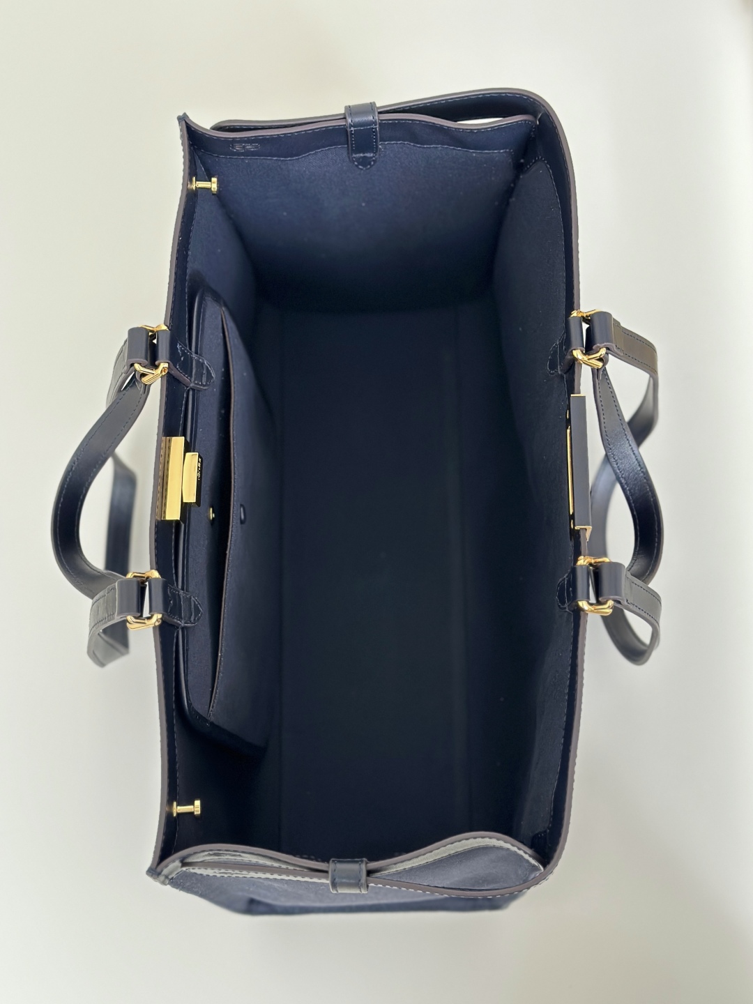 Fendi Peekaboo X-Tote bag in blue FF wool