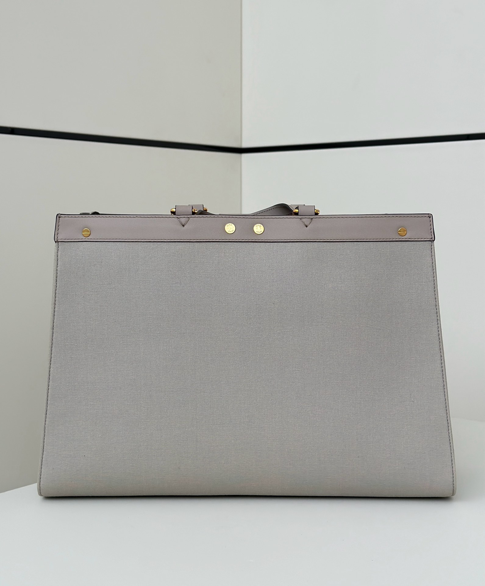 Fendi Peekaboo X-Lite bag in beige canvas with a jacquard FF motif