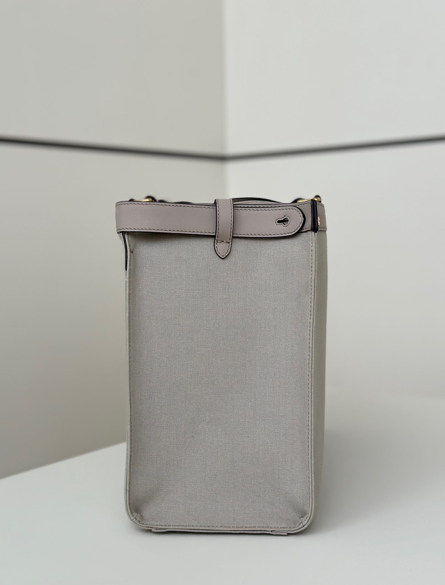 Fendi Peekaboo X-Lite bag in beige canvas with a jacquard FF motif