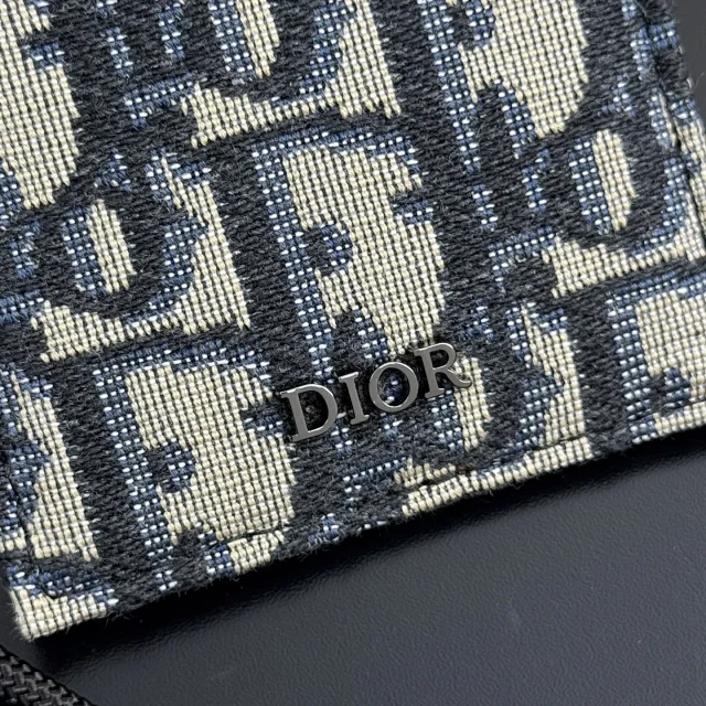 Dior Vertical Card Holder in Dior Oblique jacquard canvas
