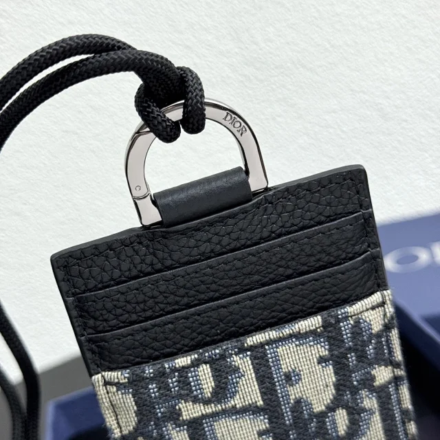 Dior Vertical Card Holder in Dior Oblique jacquard canvas