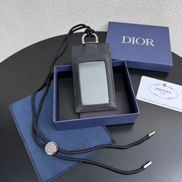 Dior Vertical Card Holder in Dior Oblique jacquard canvas