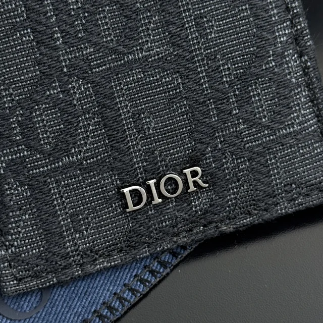 Dior Vertical Card Holder in Dior Oblique jacquard canvas
