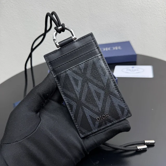 Dior Vertical Card Holder in Dior Oblique jacquard canvas