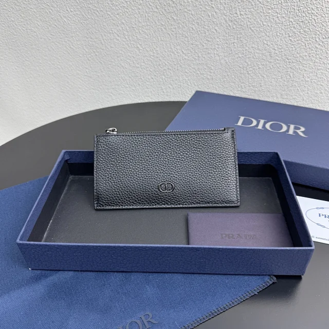 Dior Vertical Bifold Wallet in Dior Gravity leather with the Dior Oblique jacquard canvas