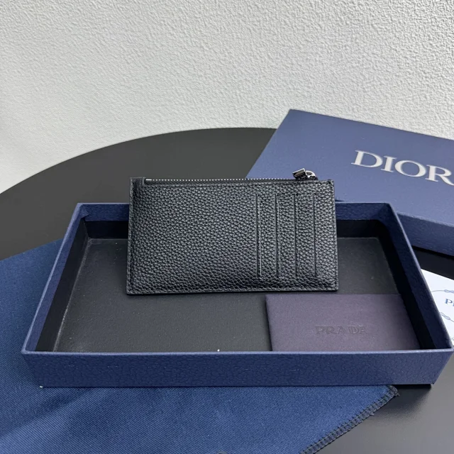 Dior Vertical Bifold Wallet in Dior Gravity leather with the Dior Oblique jacquard canvas