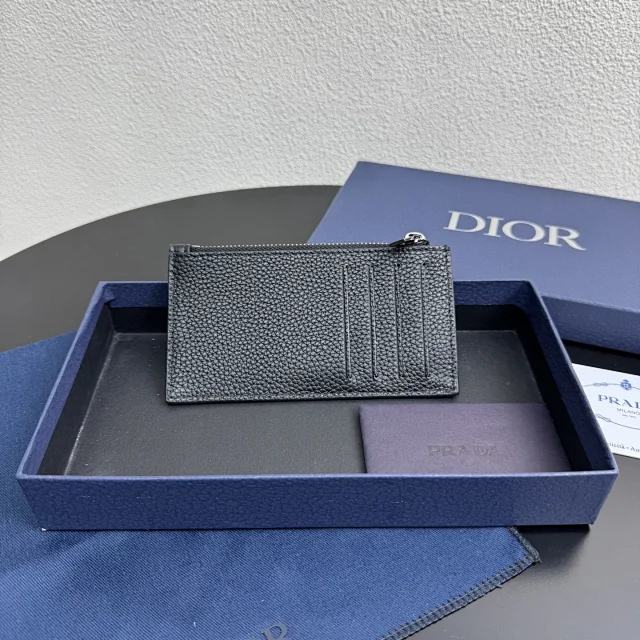 Dior Vertical Bifold Wallet in Dior Gravity leather with the Dior Oblique jacquard canvas