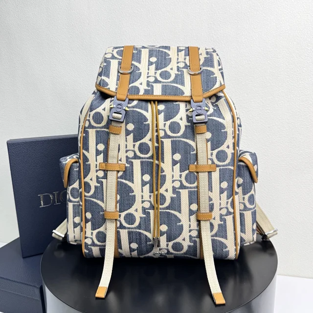 Dior Hit the Road backpack Dior Oblique denim jacquard