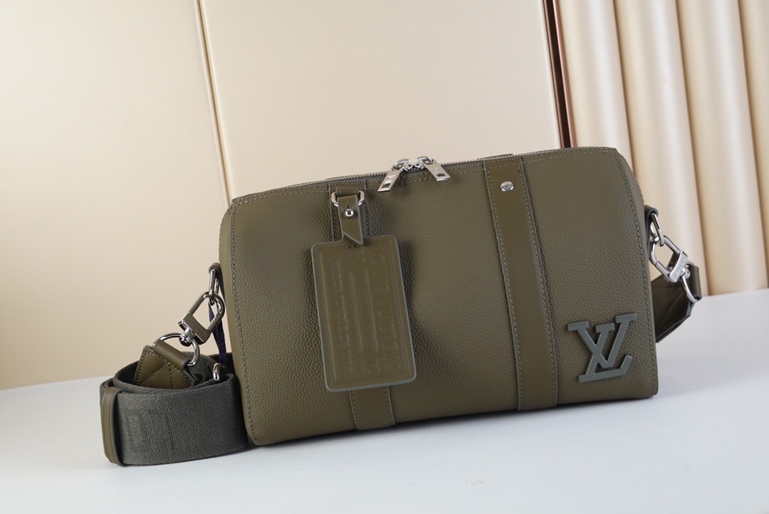 LV City Keepall bag in LV Aerogram leather.