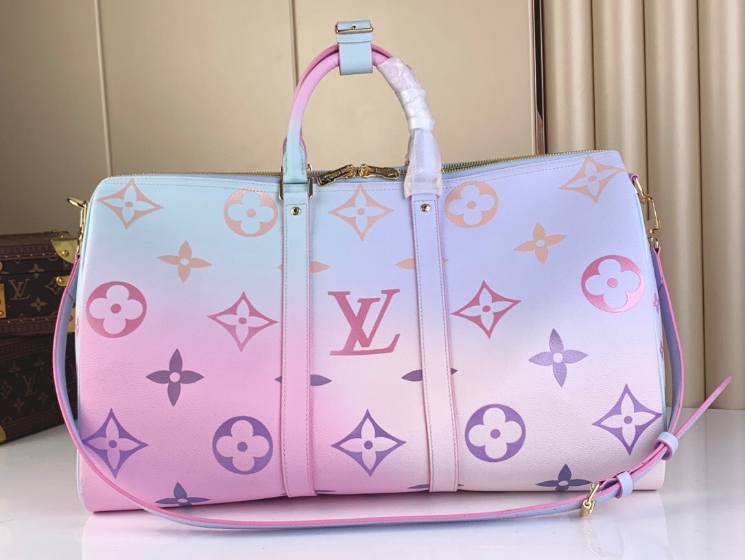 LV Monogram Giant Spring In The City Keepall 45 in the Sunrise Pastel colorway