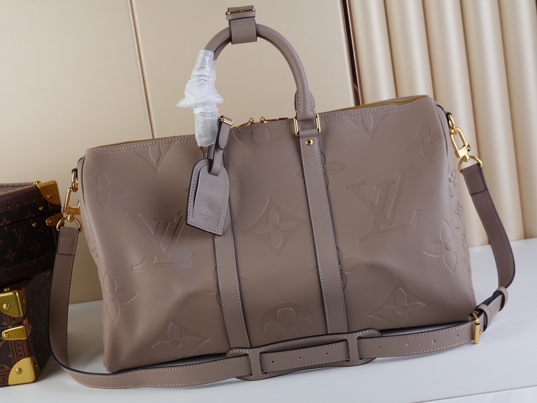 LV Keepall Bandoulière 45 bag in Monogram Empreinte leather