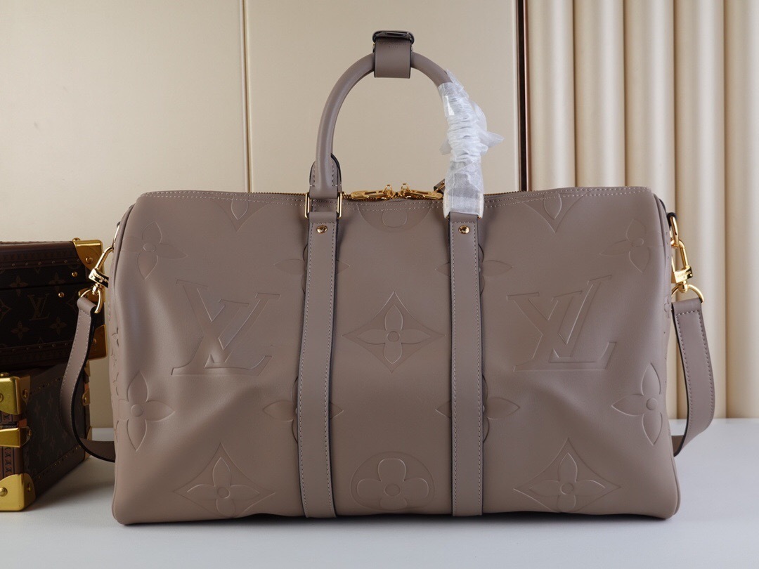 LV Keepall Bandoulière 45 bag in Monogram Empreinte leather