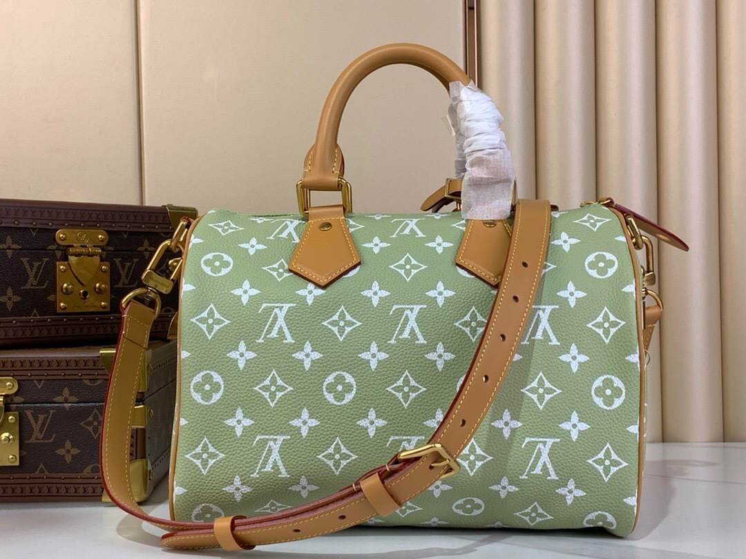 LV Speedy P9 Bandouliere bag green